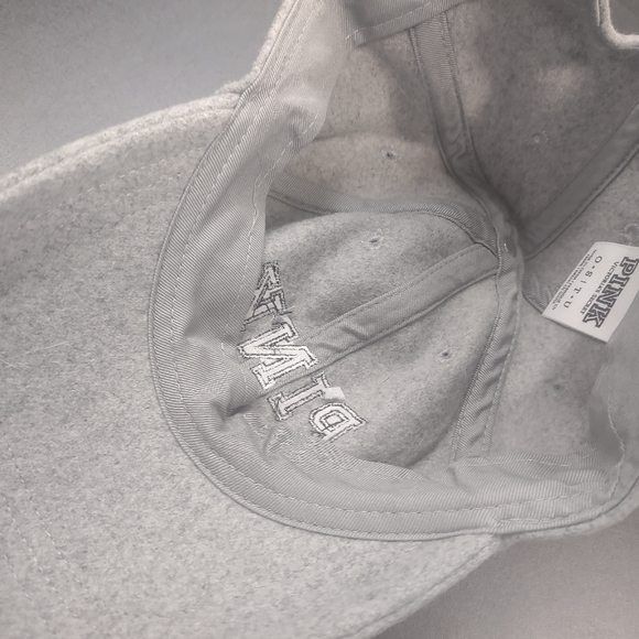 PINK Victoria's Secret Gray Hat with Black Logo - Picture 2 of 6